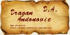 Dragan Andonović vizit kartica